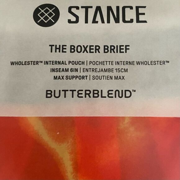 New Stance Boxer Brief Shorts Butter Blend Orange/Yellow Dye on Dye S (30"-32") - Picture 3 of 12